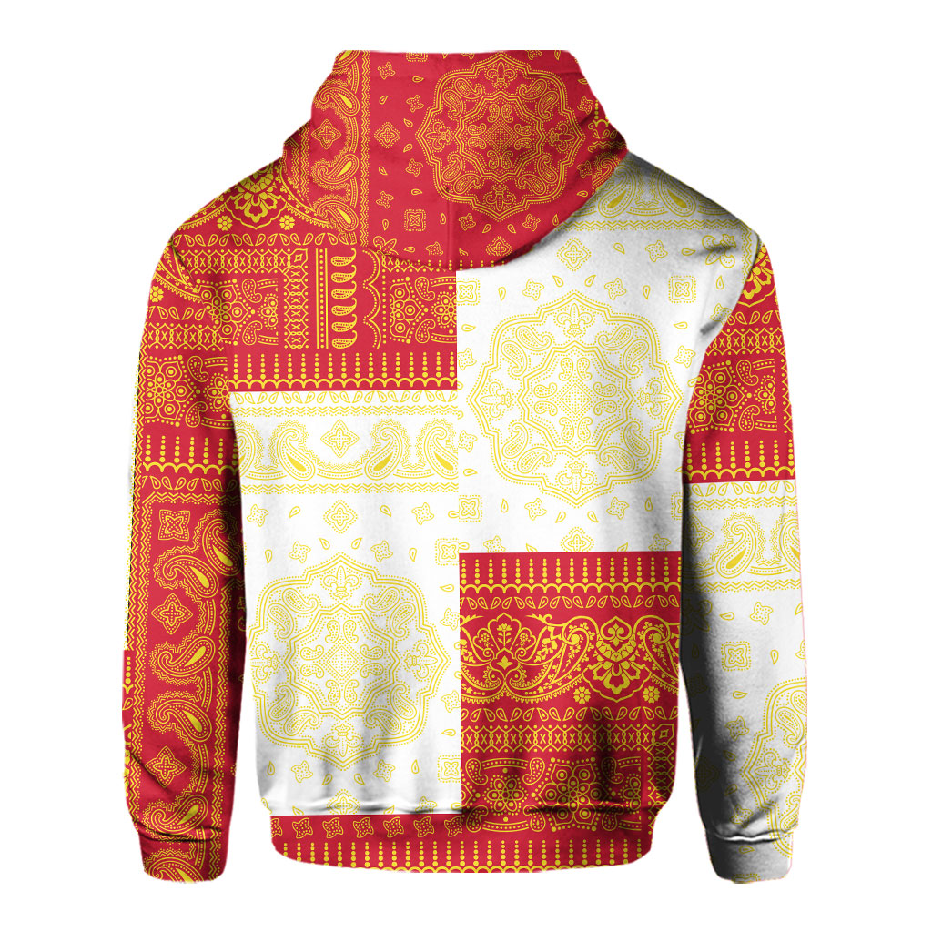 Isle Of Man Hoodie Flag And Paisley Basic Style 3