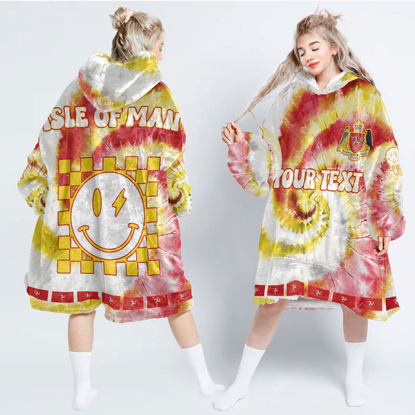 Isle Of Man Hoodie Blanket Custom Tie Dye Style 1