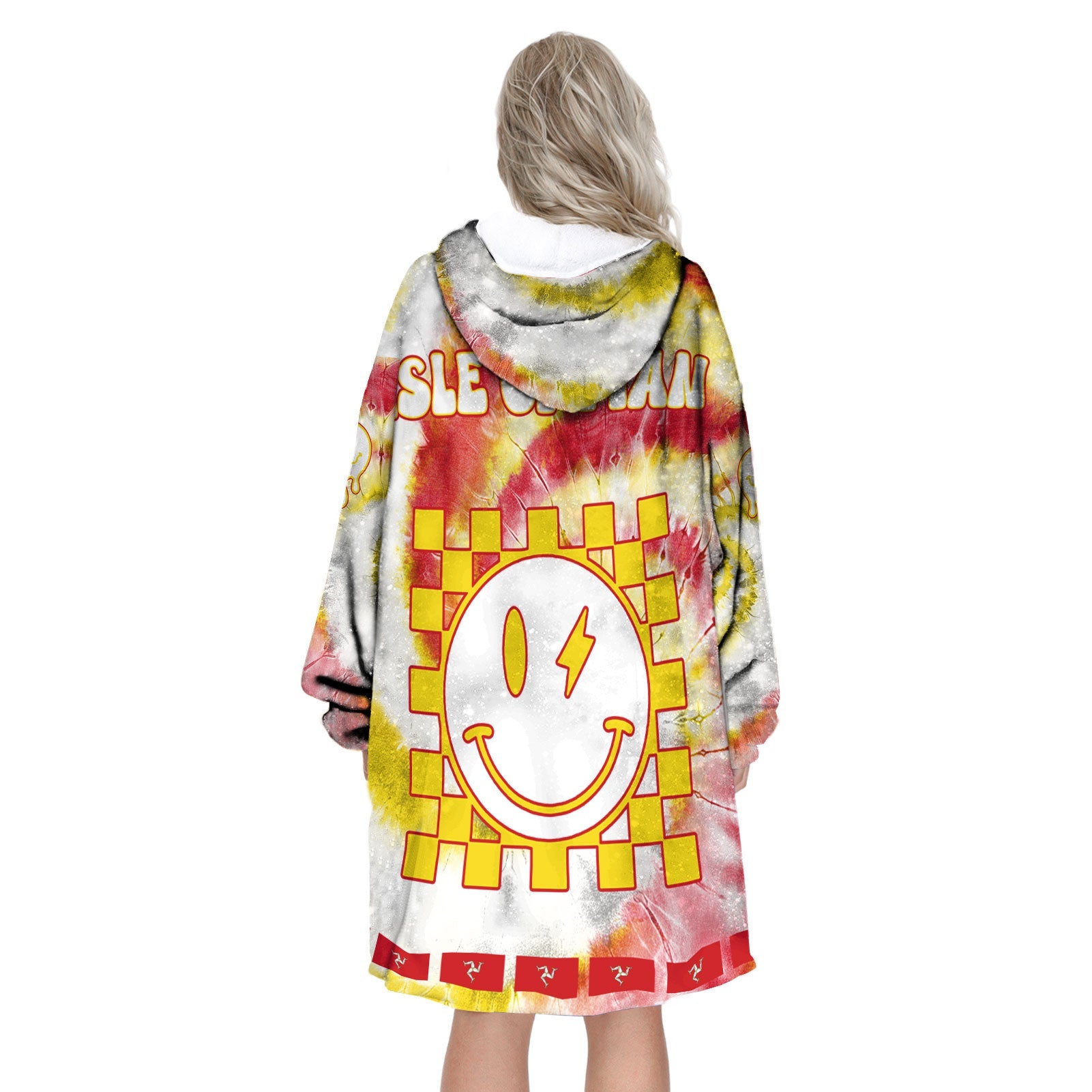 Isle Of Man Hoodie Blanket Custom Tie Dye Style 3