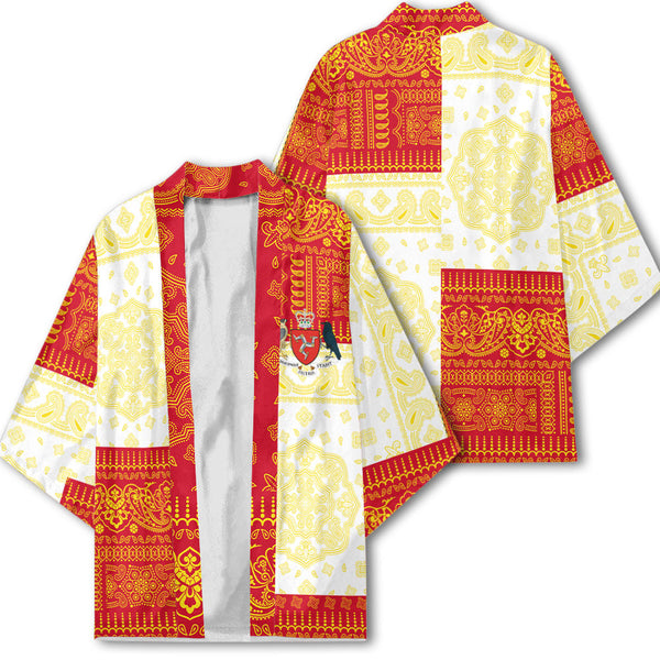 Isle Of Man Kimono Flag And Paisley Basic Style 1