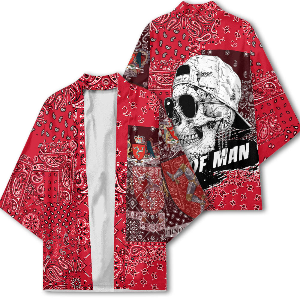 Isle Of Man Kimono Paisley Flag And Skull Style 2