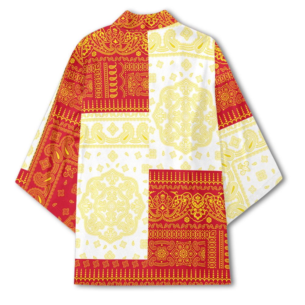 Isle Of Man Kimono Flag And Paisley Basic Style 3