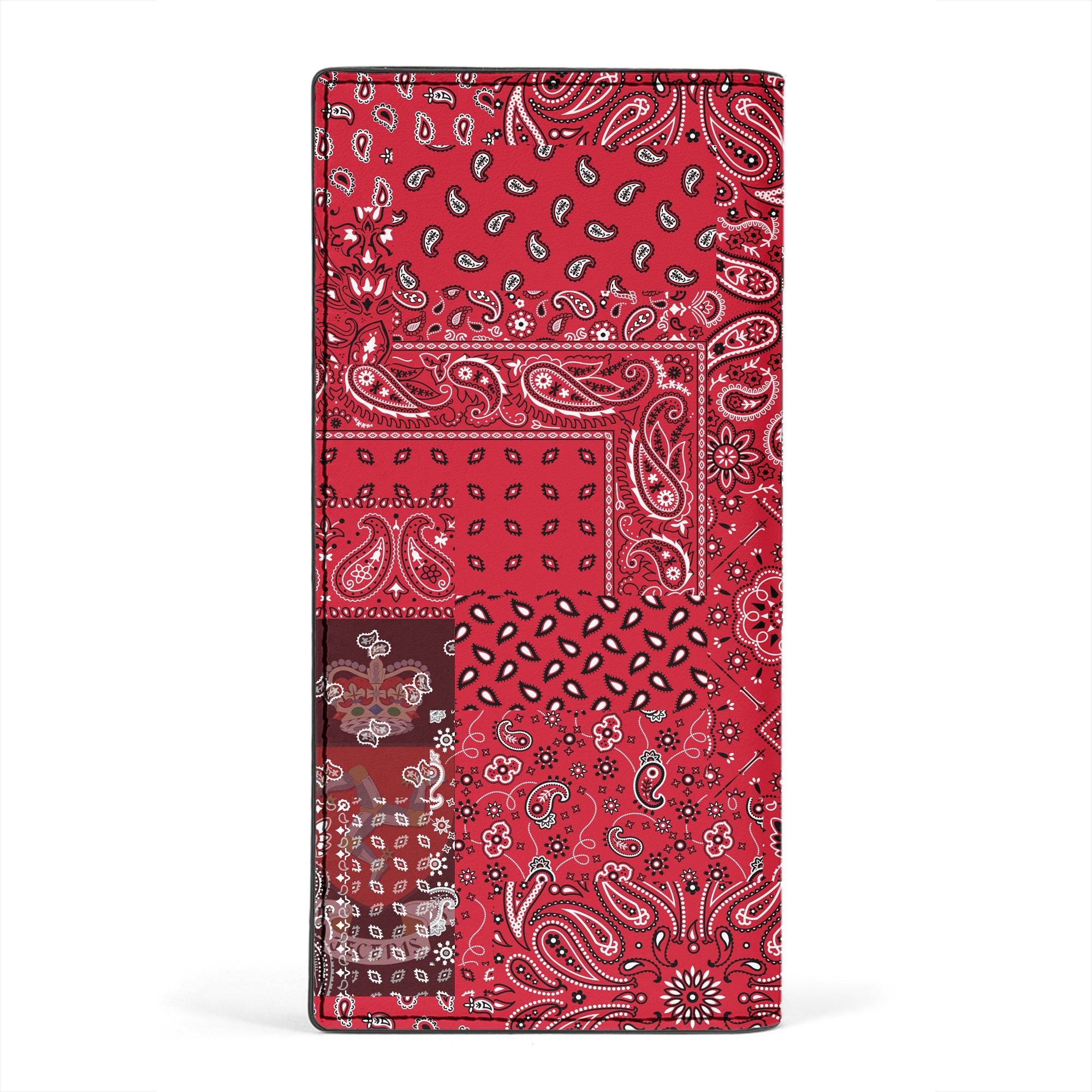 Isle Of Man Leather Wallet Paisley Flag And Skull Style 2