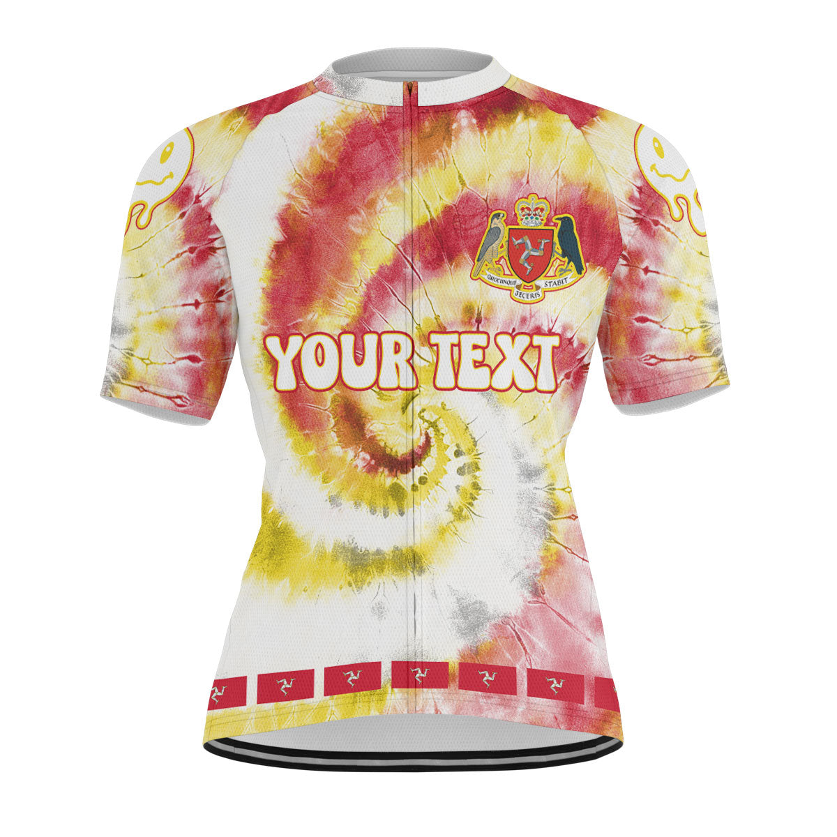 Isle Of Man Men Cycling Jersey Custom Tie Dye Style 1