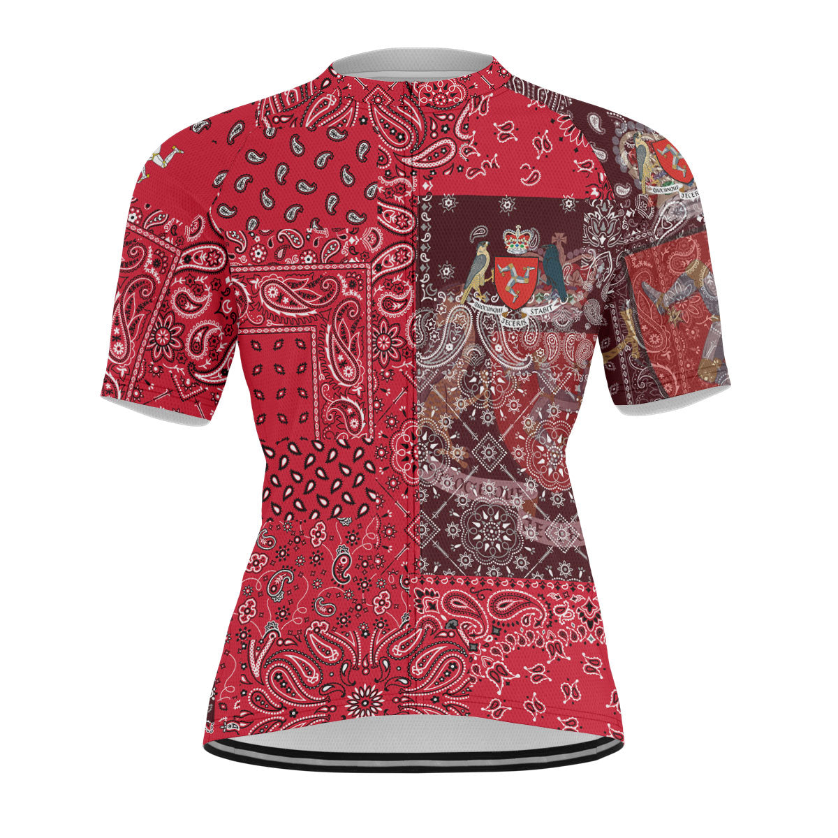 Isle Of Man Men Cycling Jersey Paisley Flag And Skull Style 1