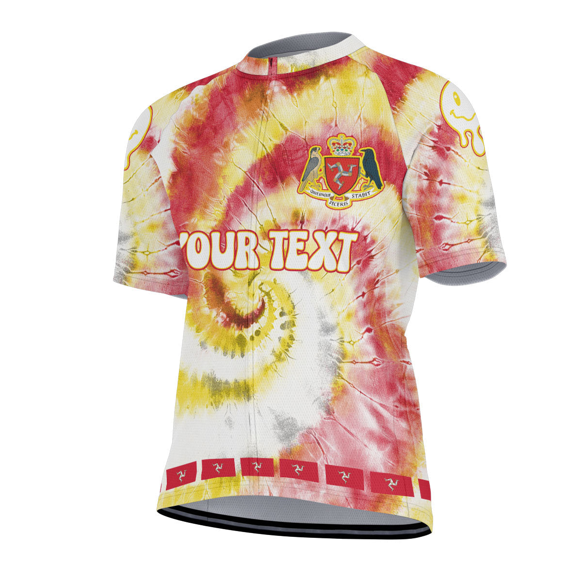 Isle Of Man Men Cycling Jersey Custom Tie Dye Style 2