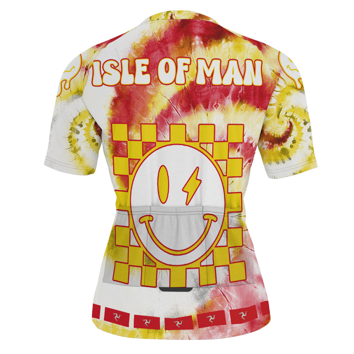 Isle Of Man Men Cycling Jersey Custom Tie Dye Style 3