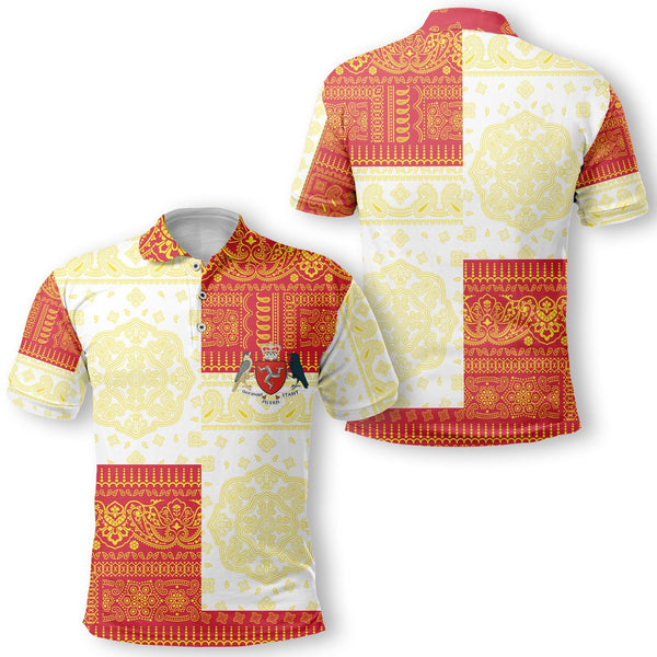 Isle Of Man Polo Shirt Flag And Paisley Basic Style 1