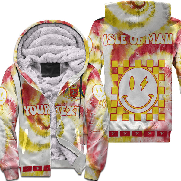 Isle Of Man Sherpa Hoodie Custom Tie Dye Style 1