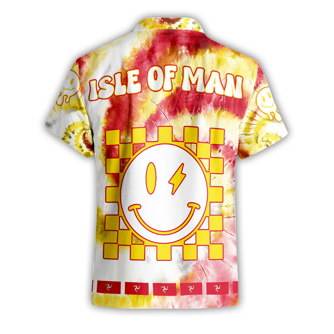 Isle Of Man Short Sleeve Shirt Custom Tie Dye Style 2