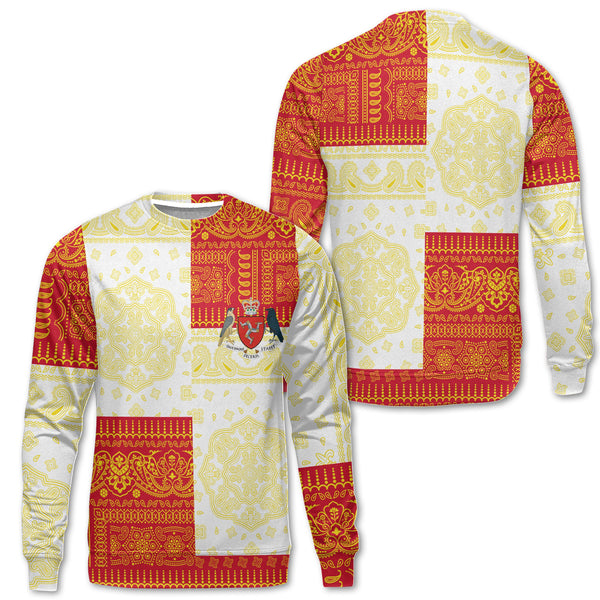 Isle Of Man Sweatshirt Flag And Paisley Basic Style 1