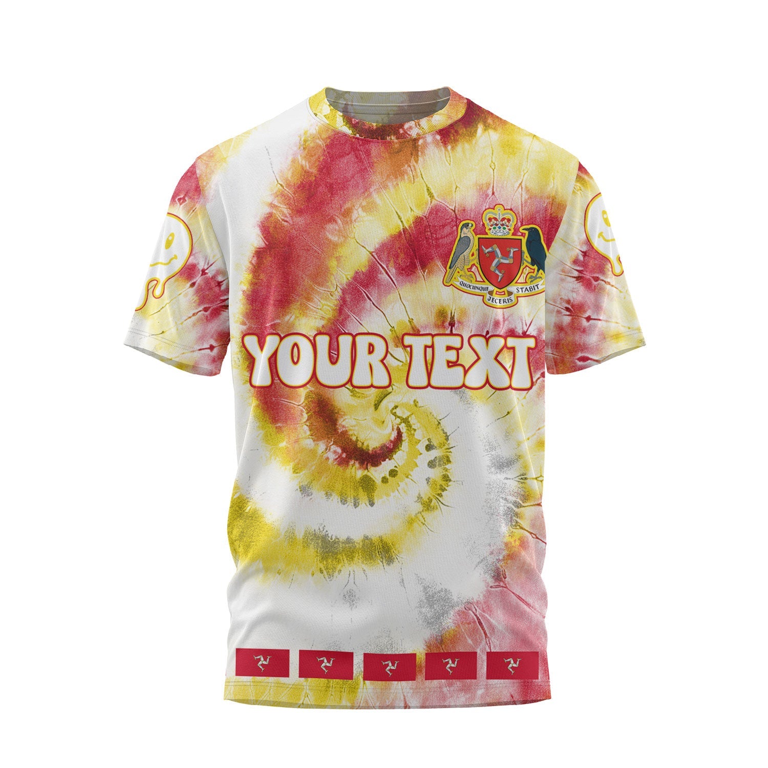 Isle Of Man T Shirt Custom Tie Dye Style 1