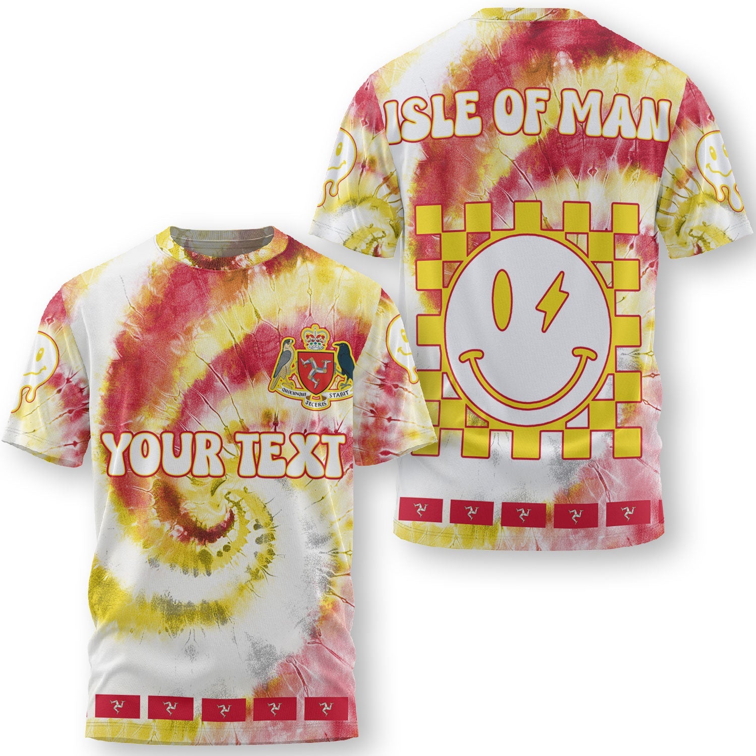 Isle Of Man T Shirt Custom Tie Dye Style 3