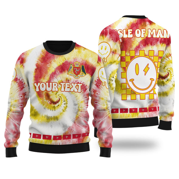 Isle Of Man Ugly Sweater Custom Tie Dye Style 1