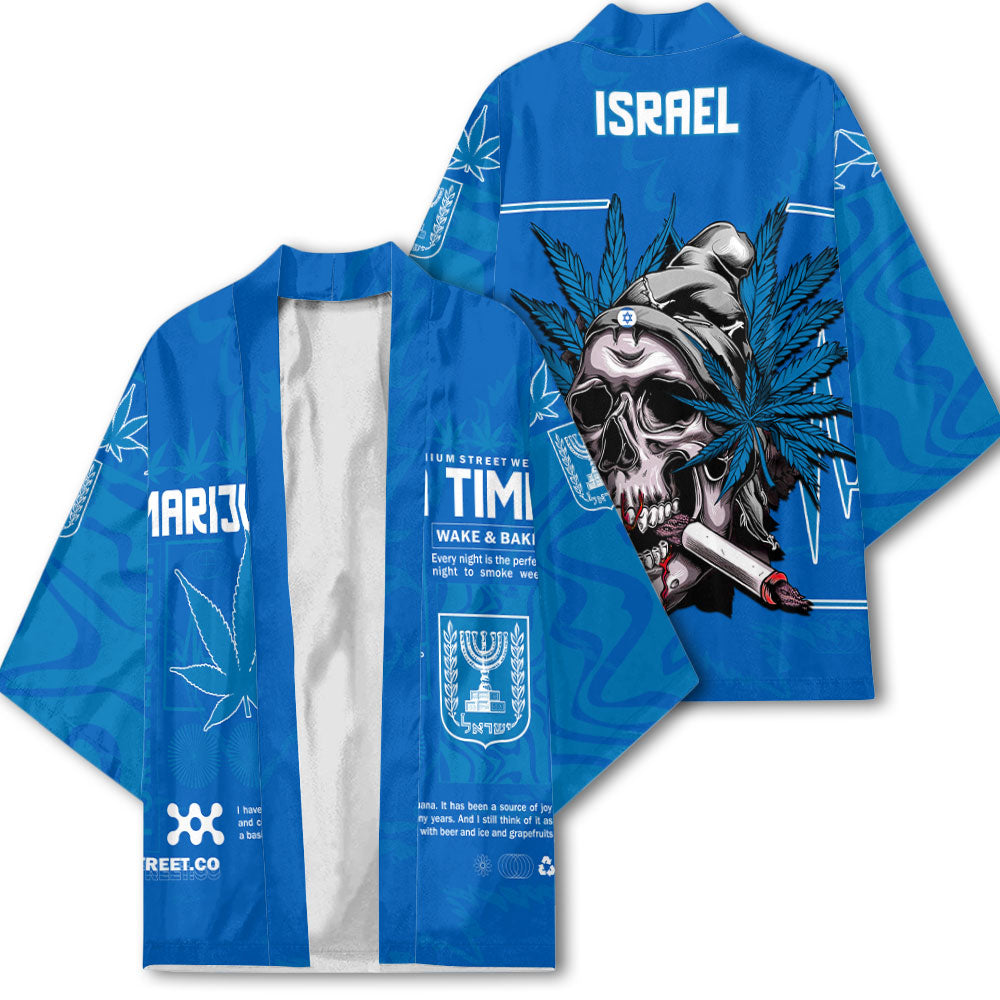 Israel Kimono Flag & Coat Of Arms Marijuanas Style