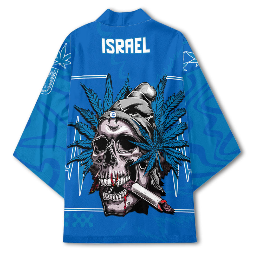 Israel Kimono Flag & Coat Of Arms Marijuanas Style