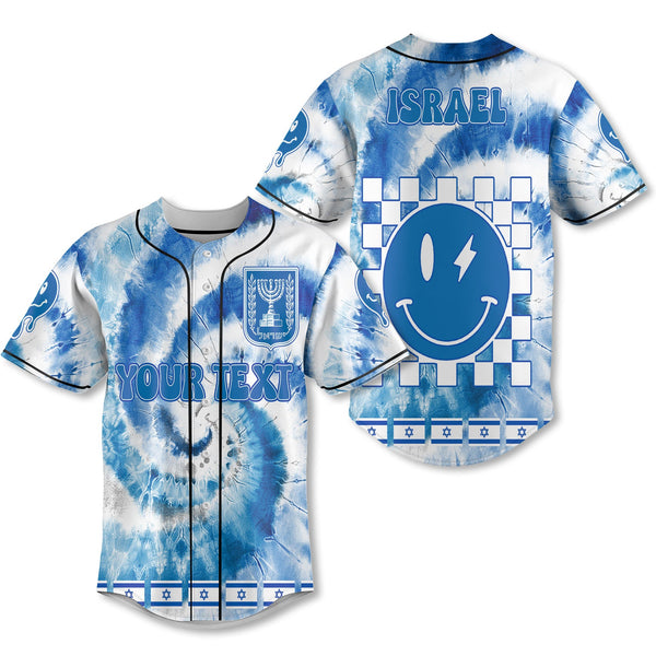 Israel Baseball Jersey Custom Tie Dye Style 1