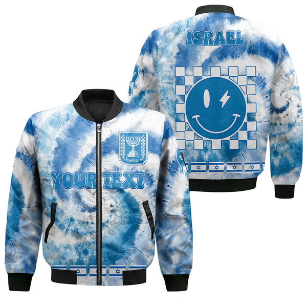 Israel Bomber Jacket Custom Tie Dye Style 1