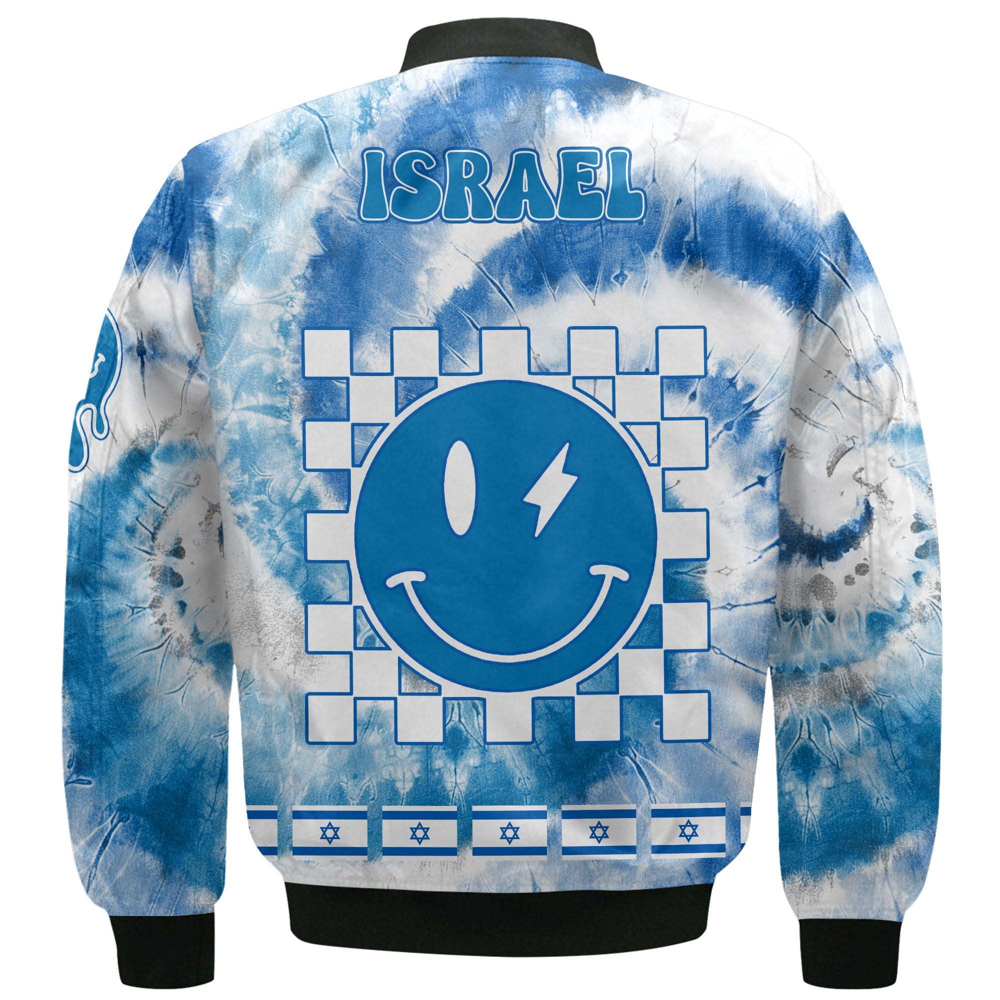 Israel Bomber Jacket Custom Tie Dye Style 3