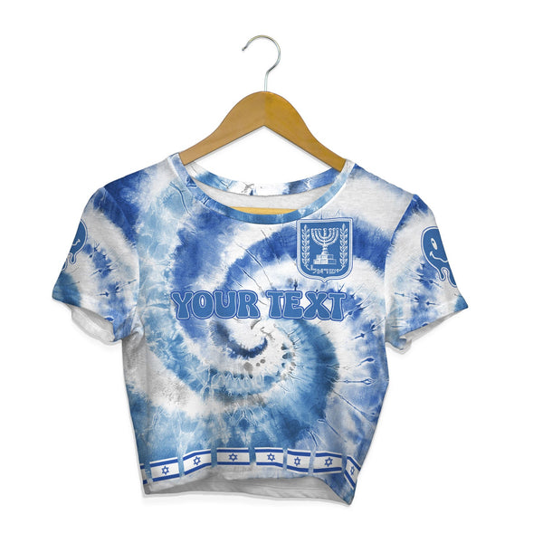 Israel Croptop T Shirt Custom Tie Dye Style 1