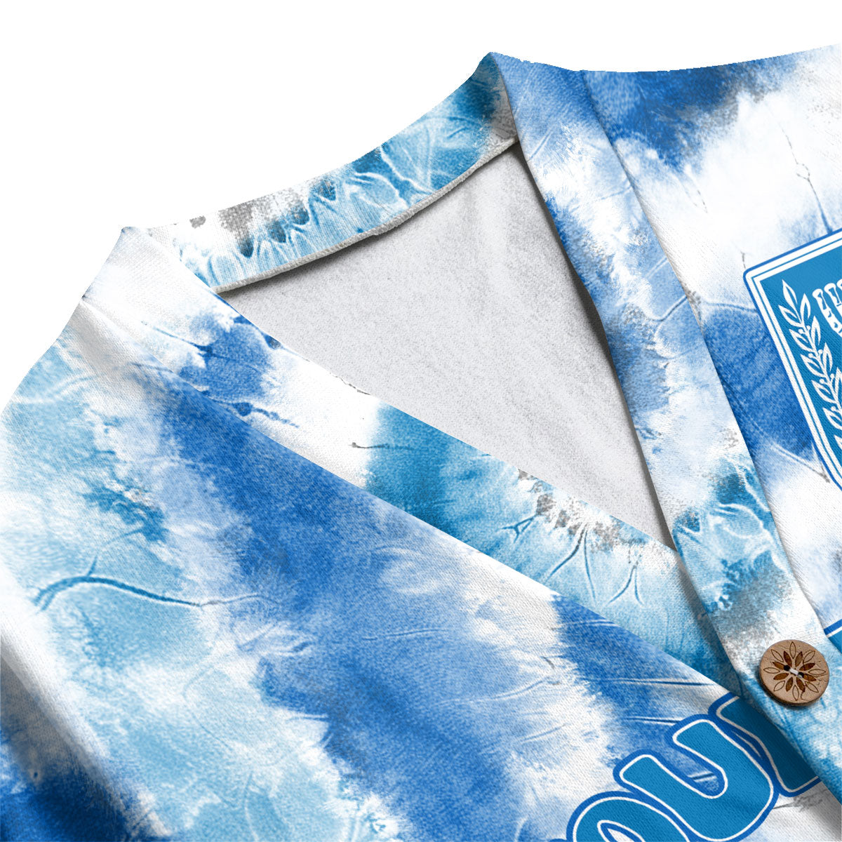 Israel Fleece Cardigan Custom Tie Dye Style 1