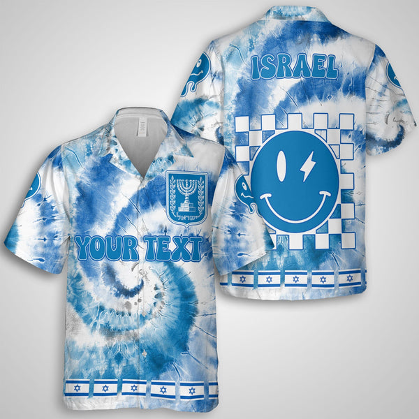 Israel Hawaiian Shirt Custom Tie Dye Style 1