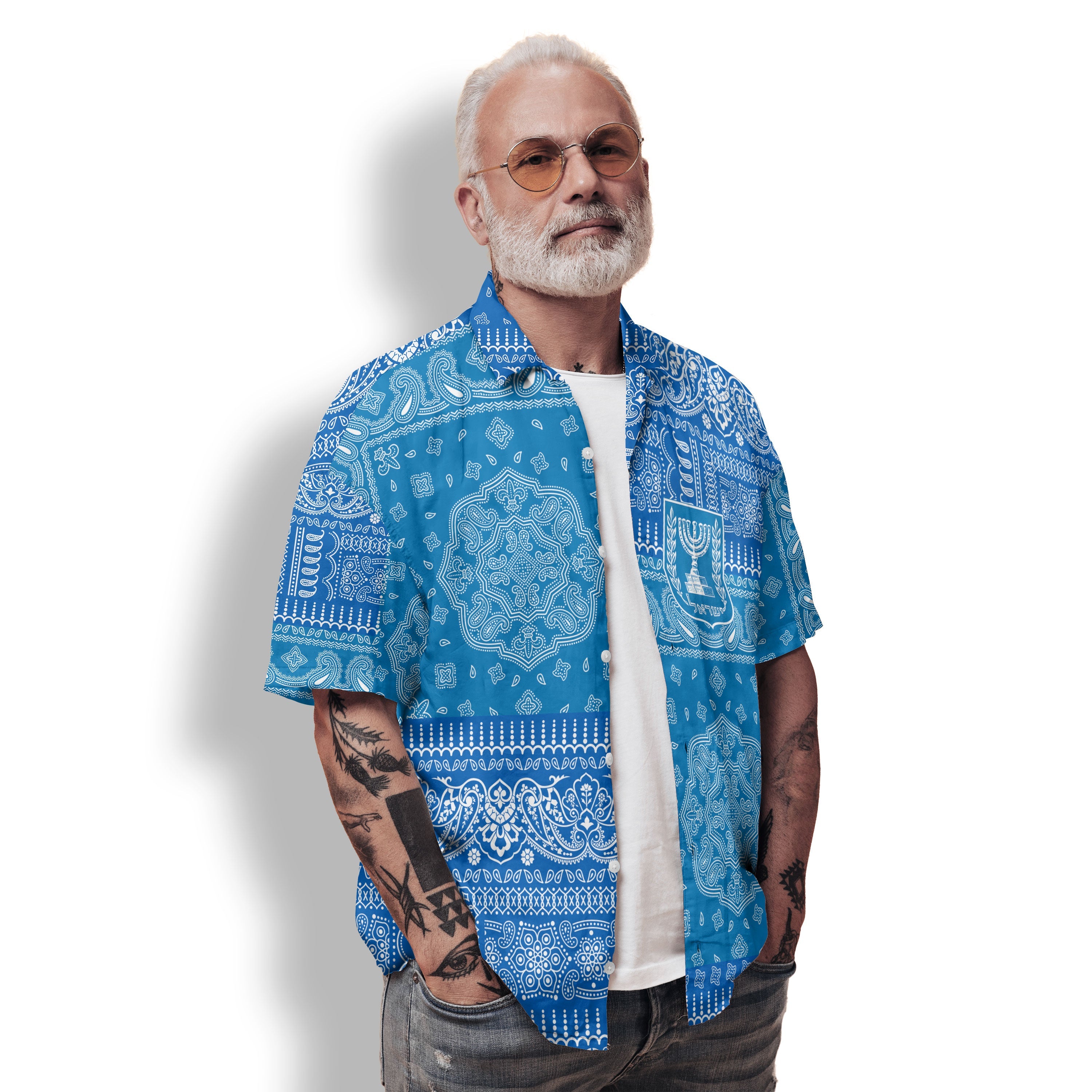 Israel Hawaiian Shirt Flag And Paisley Basic Style 2