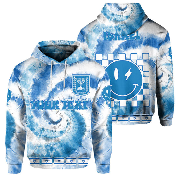 Israel Hoodie Custom Tie Dye Style 1