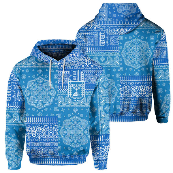 Israel Hoodie Flag And Paisley Basic Style 1