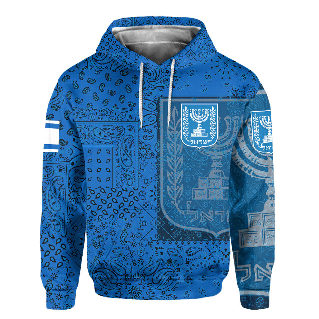 Israel Hoodie Paisley Flag And Skull Style 2