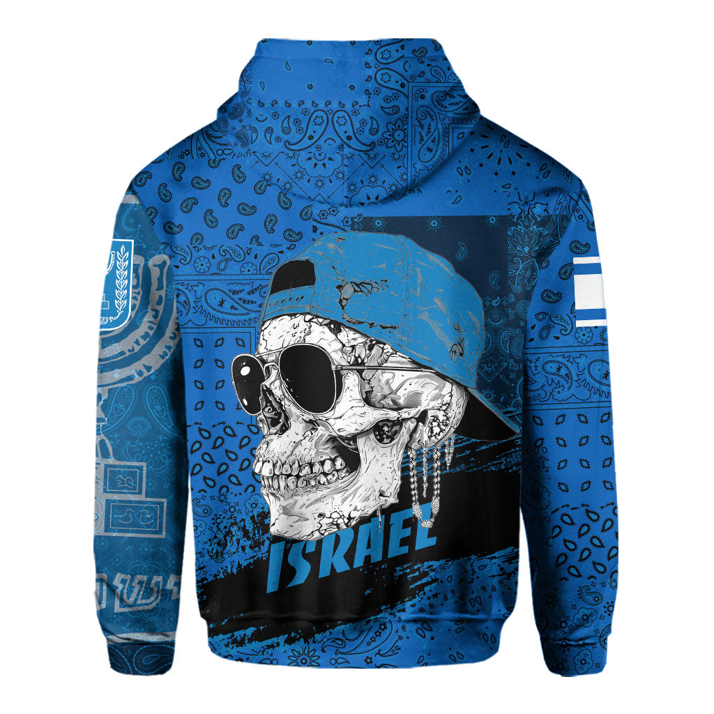 Israel Hoodie Paisley Flag And Skull Style 3