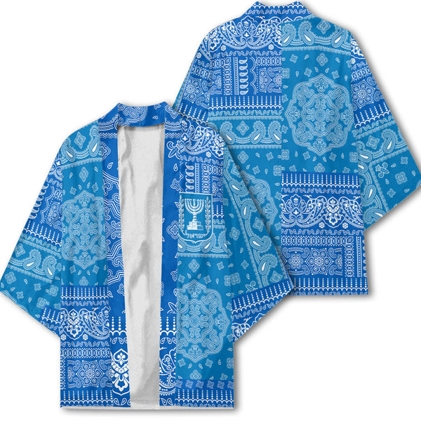 Israel Kimono Flag And Paisley Basic Style 1