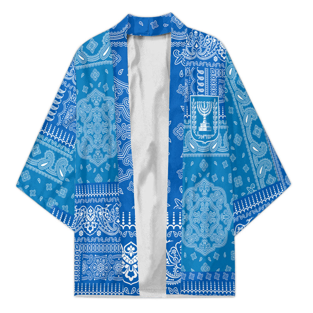 Israel Kimono Flag And Paisley Basic Style 2