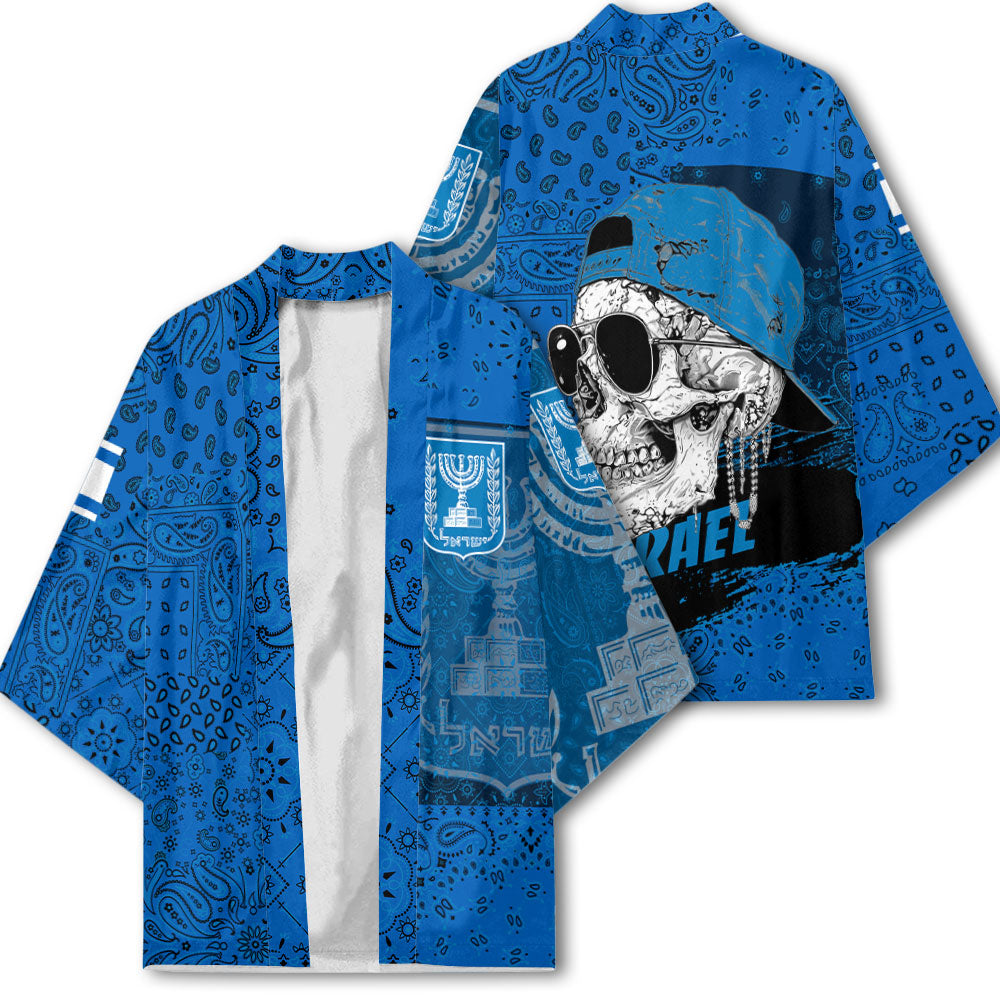 Israel Kimono Paisley Flag And Skull Style 2