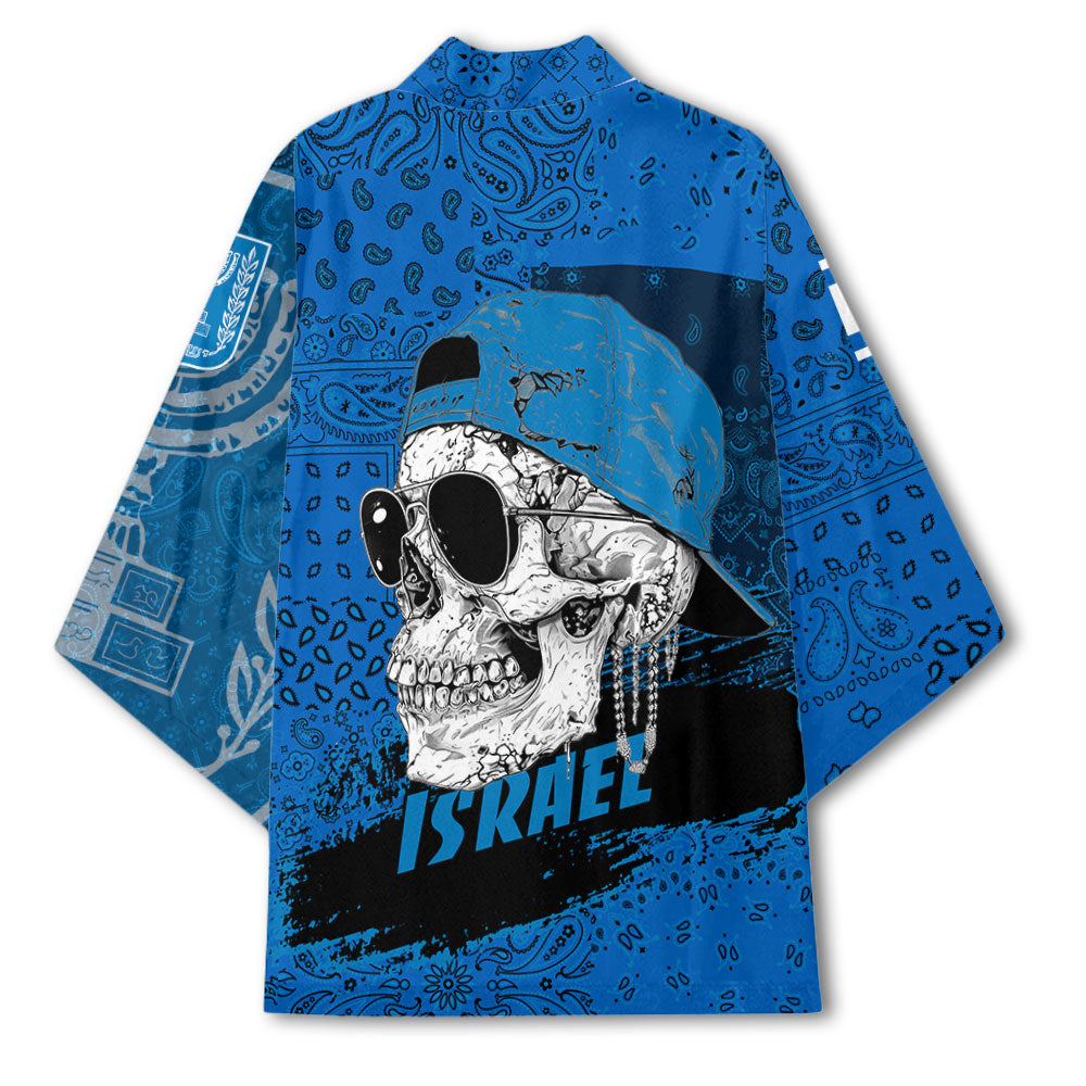 Israel Kimono Paisley Flag And Skull Style 3