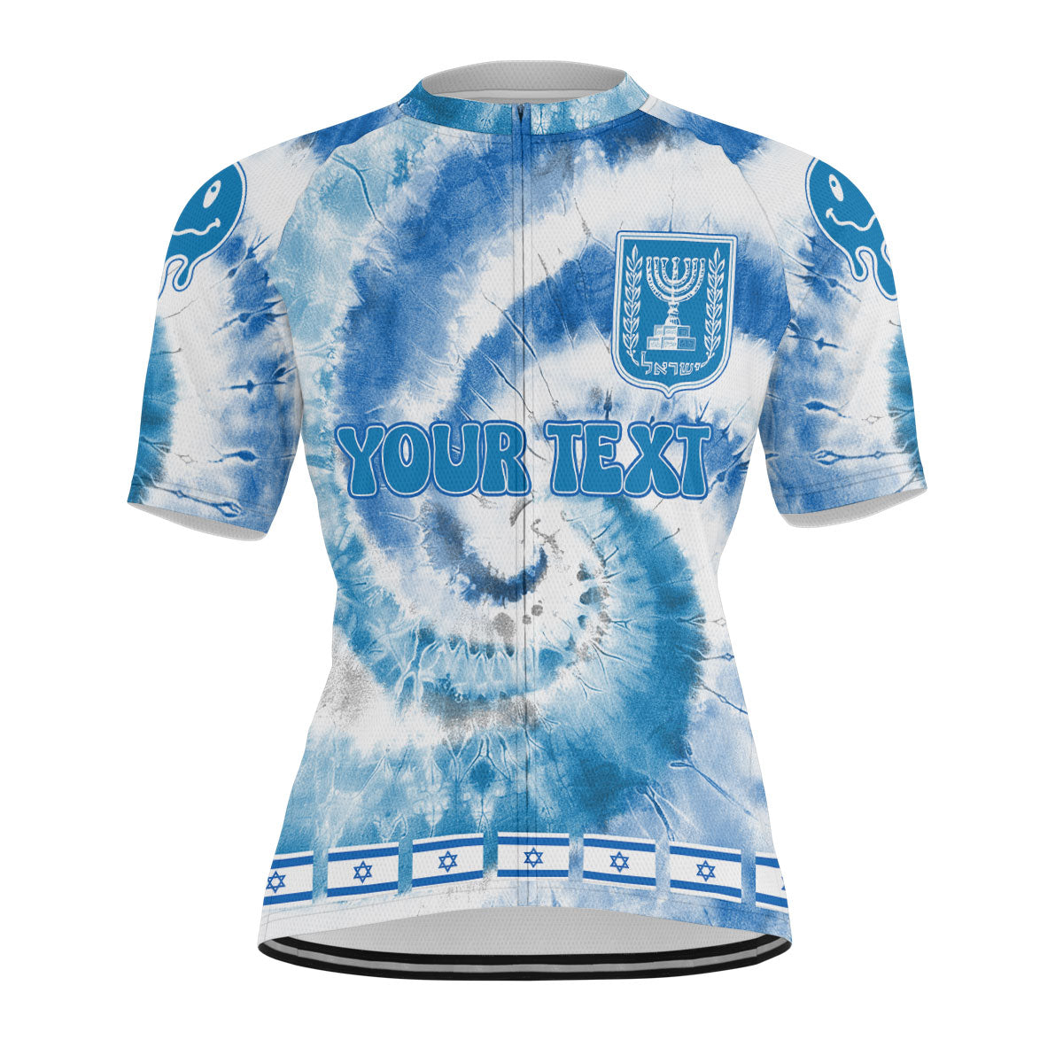 Israel Men Cycling Jersey Custom Tie Dye Style 1