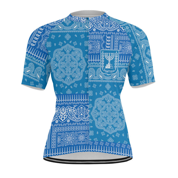 Israel Men Cycling Jersey Flag And Paisley Basic Style 1