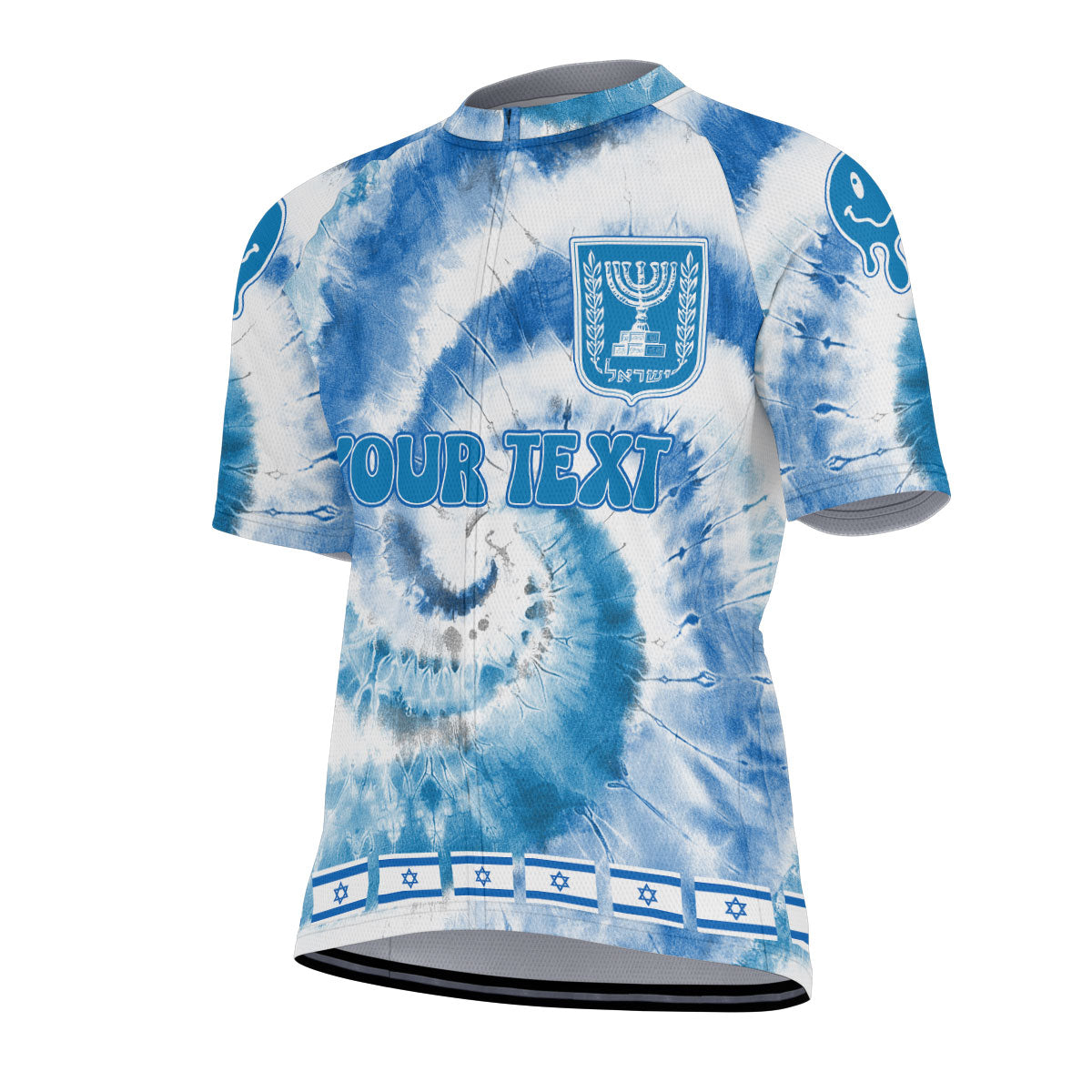 Israel Men Cycling Jersey Custom Tie Dye Style 2