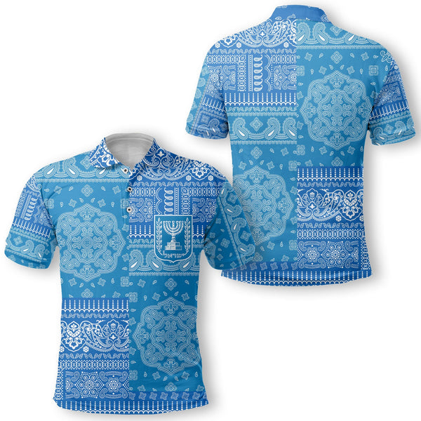 Israel Polo Shirt Flag And Paisley Basic Style 1