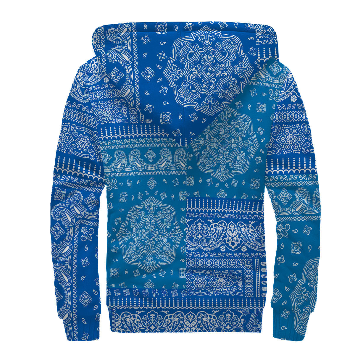 Israel Sherpa Hoodie Flag And Paisley Basic Style 2