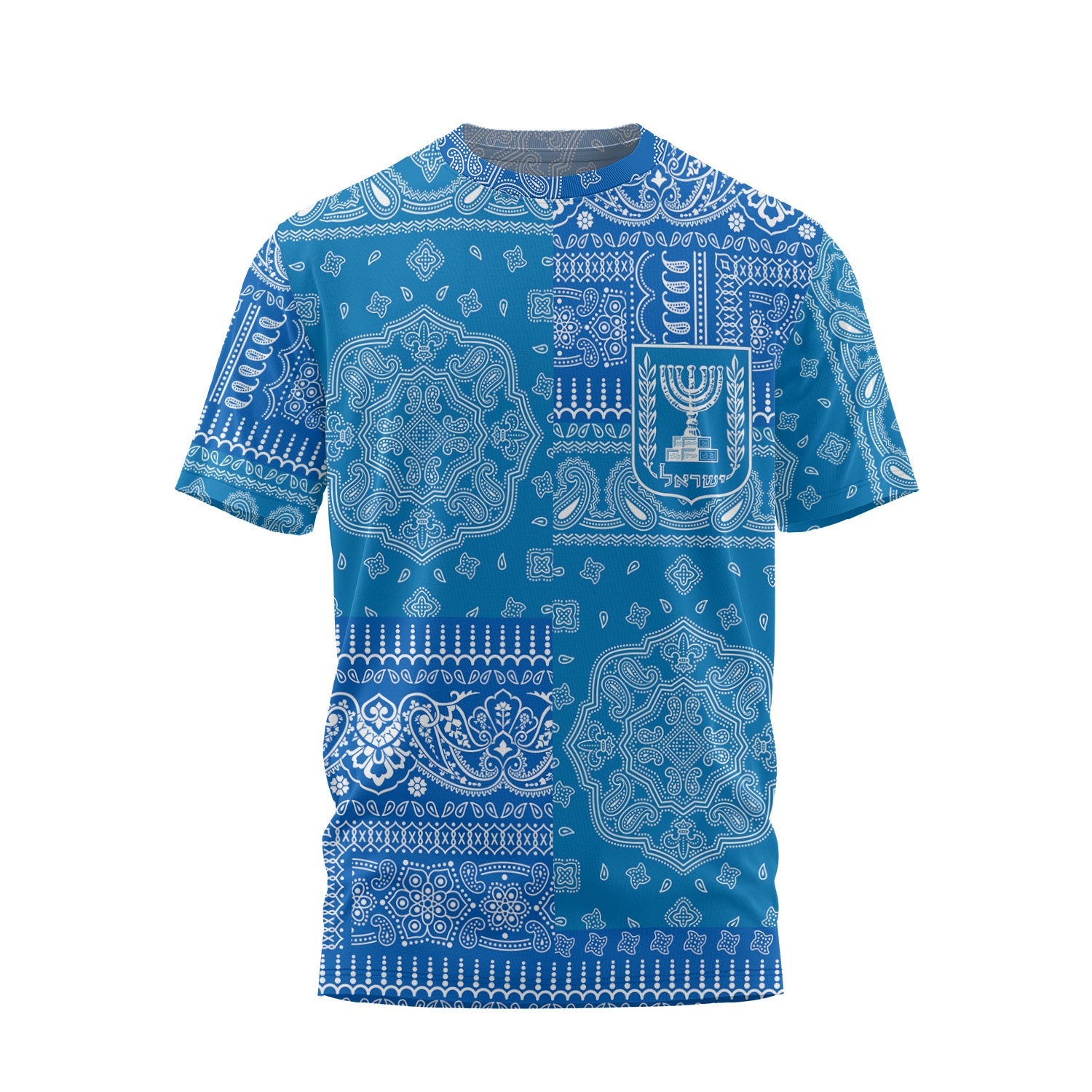 Israel T Shirt Flag And Paisley Basic Style 2