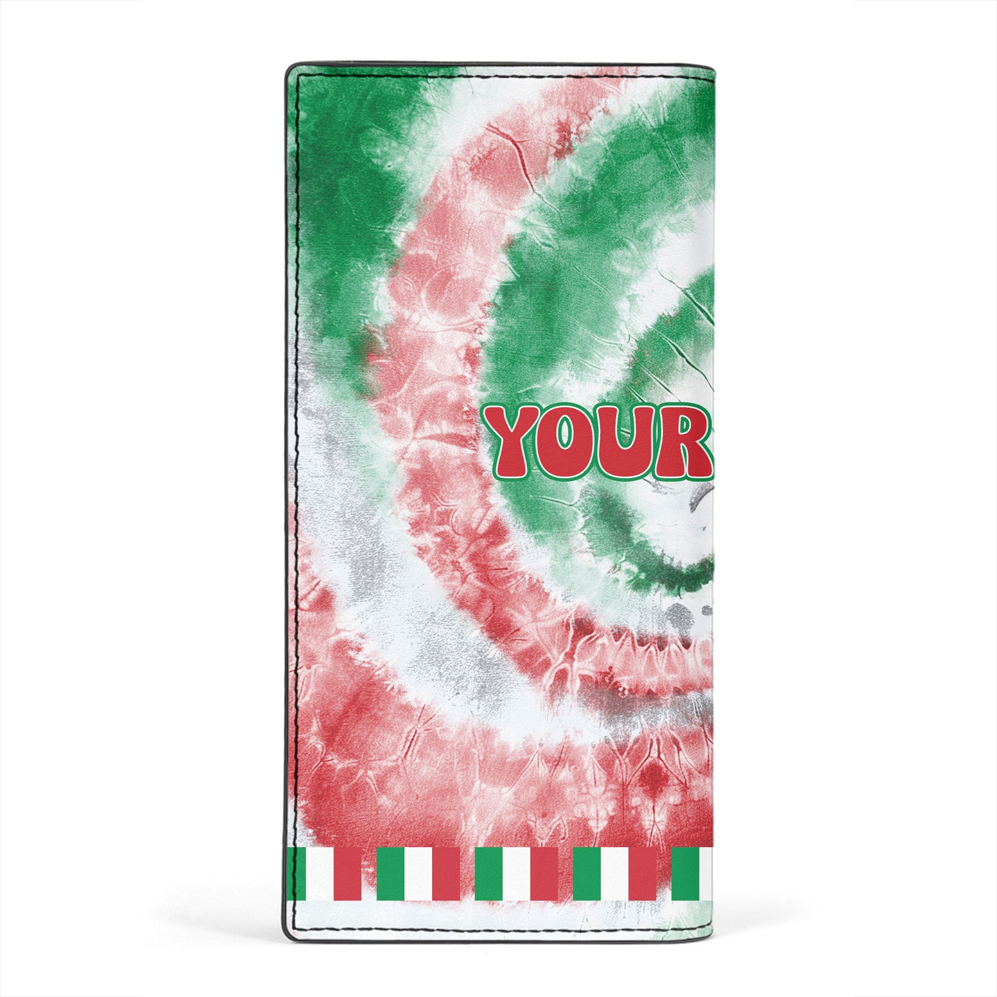 Italy Leather Wallet Custom Tie Dye Style 3