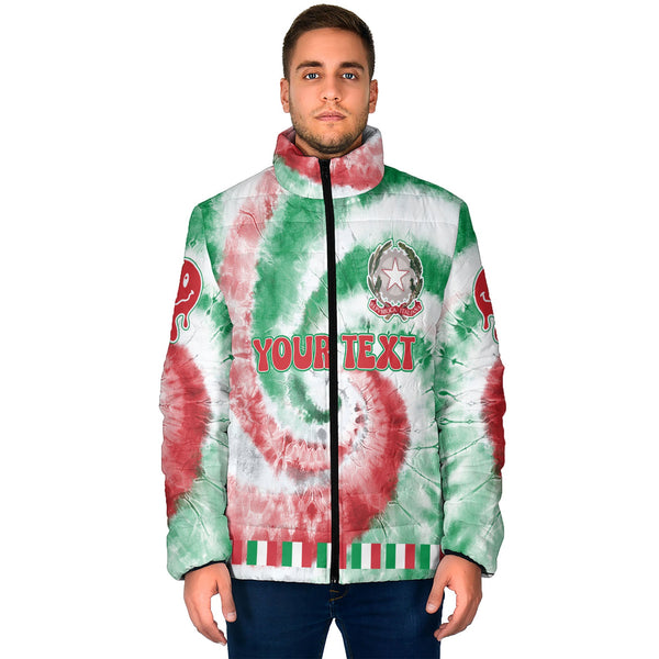 Italy Men Padded Jacket Custom Tie Dye Style 1