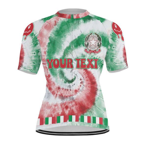 Italy Men Cycling Jersey Custom Tie Dye Style 1