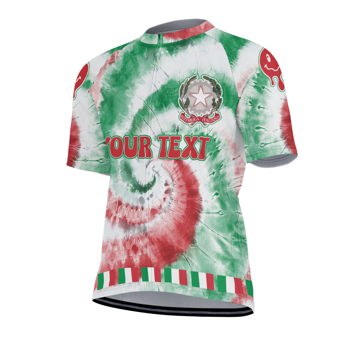 Italy Men Cycling Jersey Custom Tie Dye Style 4