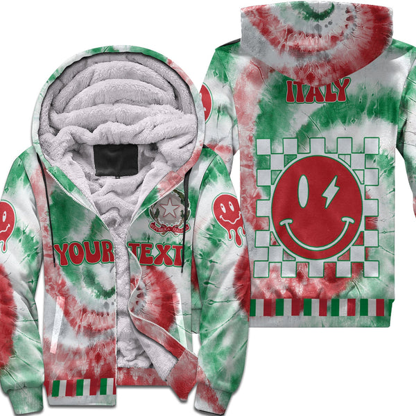 Italy Sherpa Hoodie Custom Tie Dye Style 1