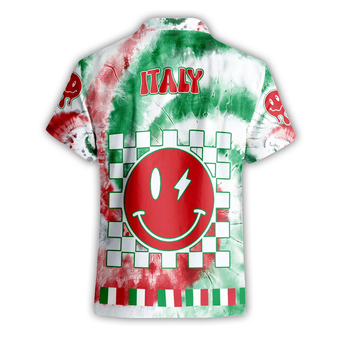 Italy Short Sleeve Shirt Custom Tie Dye Style 2