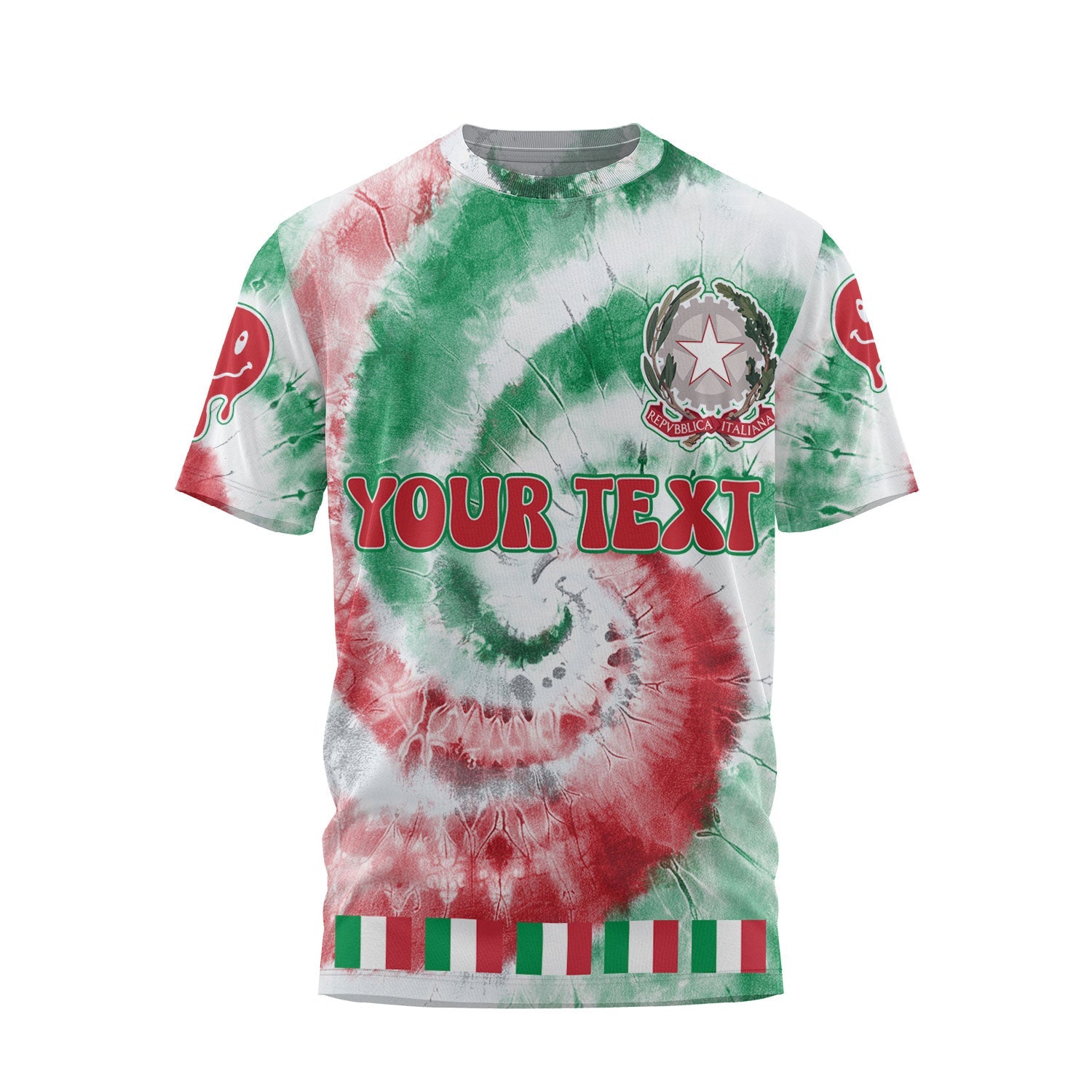 Italy T Shirt Custom Tie Dye Style 1