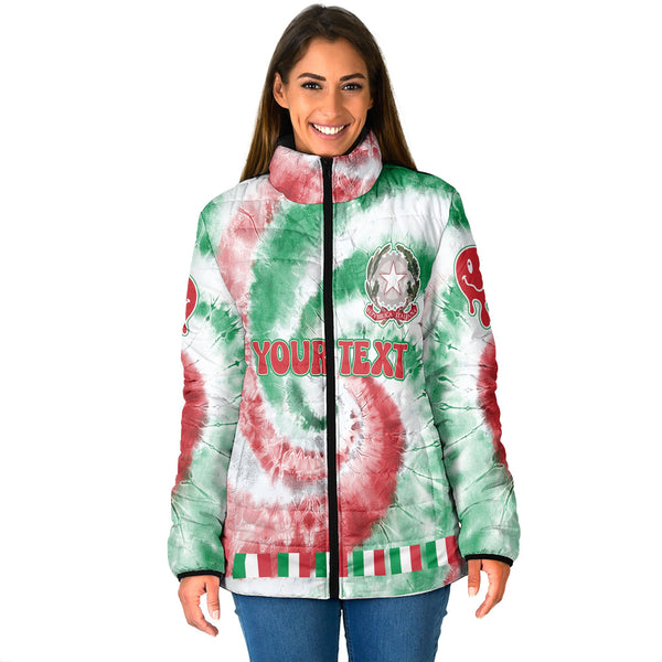 Italy Women Padded Jacket Custom Tie Dye Style 1