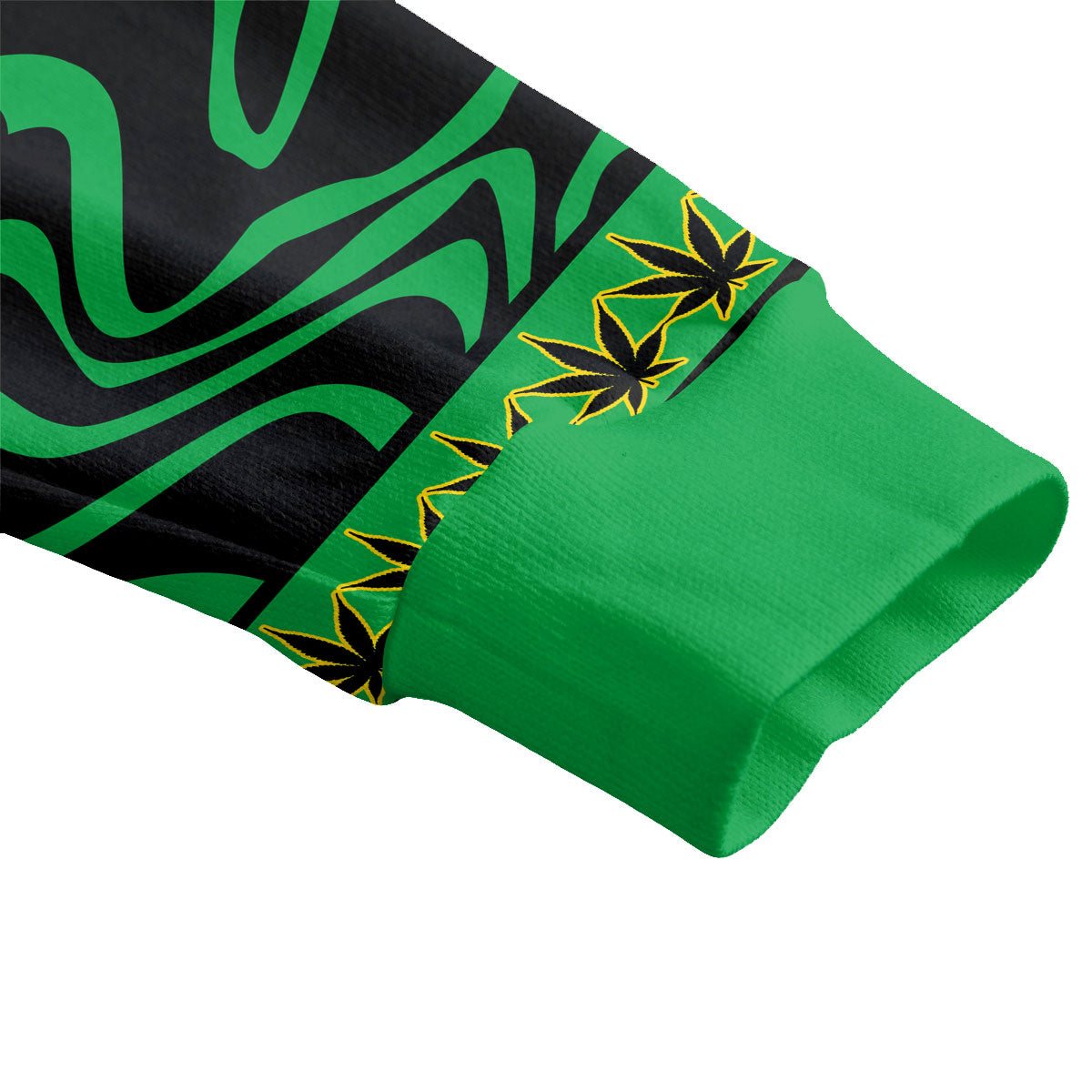 Jamaica Fleece Cardigan Flag & Coat Of Arms Marijuanas Style